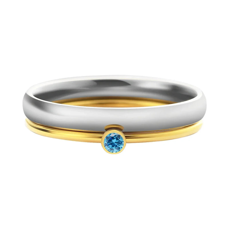 Personalized Name & Birthstone Stack Rings