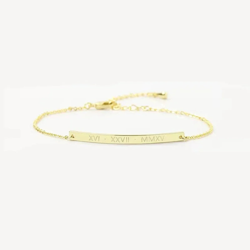 Dainty Thin Engraving Bracelet