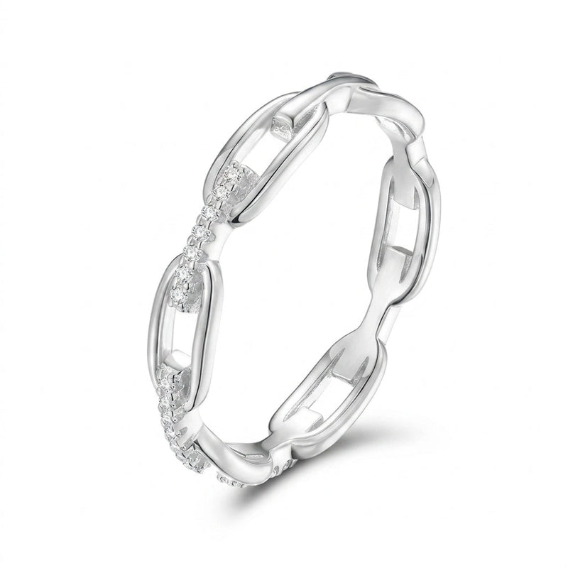 14k Diamond Accented Chain Ring