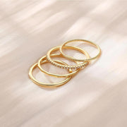 4pc 14k Dainty Ring Stack