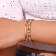 18k Accented Diamond Tennis Bracelet