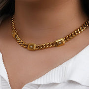 18k Cuban North Star Tarot Necklace and Earring