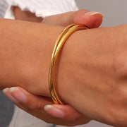 18k Intersect Cross Cuff Bracelet
