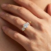 4CT 3 Moissanite Stone Set Ring