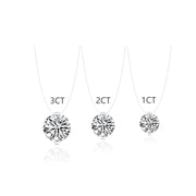 S925 1-3 Carat Moissanite Invisible Necklace