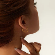 Elegant Heart Hoop Earrings