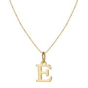 14k Minimal Serif Initial Necklace