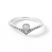 Vintage Inspired Opal Crown Point Ring