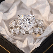 2pc Statement Heart Ring Stack