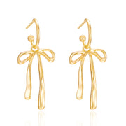 Dainty Dangle Bow Earrings