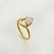 18k Irregular Twist Diamond Ring