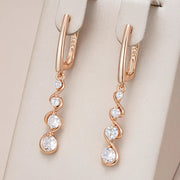 Dainty Dangle Diamonds Swirl Earrings