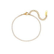 2mm Dainty Tennis Chain Bracelet and Necklace