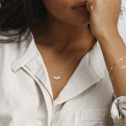 Dainty Personalized Disc Initial Necklace