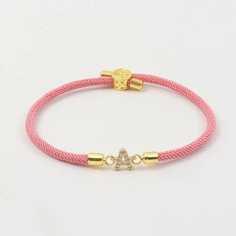 Personalized Unity Diamond Initial Bracelet