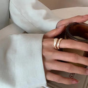 Adjustable Luxury Gold Crevice Ring