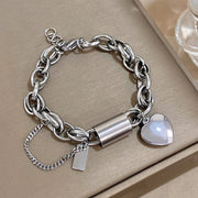 Bold & Chunky Chain Heart Bracelet