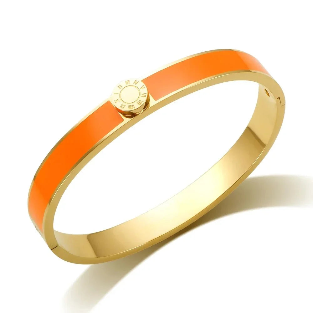 Classy Roman Numeral Bangle Bracelet and Rings