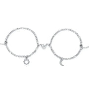 Couples Magnetic Heart Sun & Moon Bracelet Set