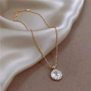 Dainty Blanc Camellia Floral Necklace, Earrings, Ring Jewelry