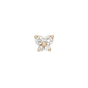 Dainty Butterfly Birthstone Stud Earring