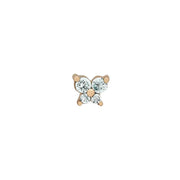 Dainty Butterfly Birthstone Stud Earring