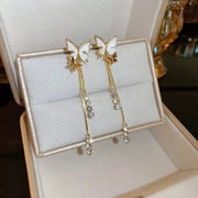 Dainty Butterfly Dangle Earrings