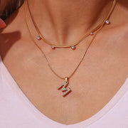 Dainty Diamond Herringbone Choker Necklace