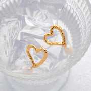 Dainty Heart Pearl Drop Earrings