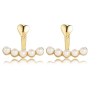 Dainty Heart Pearls Earrings