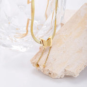 Dainty Herringbone Butterfly Dangle Necklace