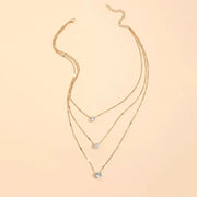 Dainty Shaped Diamonds Necklace Stack
