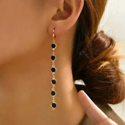 Gem Drop Hoop Earrings