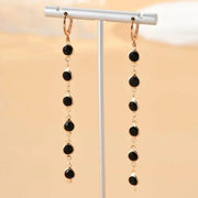 Gem Drop Hoop Earrings