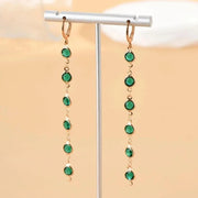 Gem Drop Hoop Earrings
