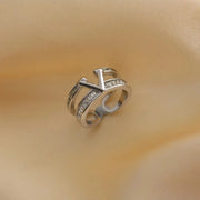 Layered "V" Diamond Ring