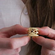 Personalized Double Name Infinity Ring