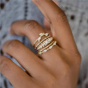 S925 Thin Dainty Oval Diamond Ring