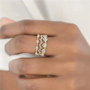 S925 Thin Dainty Oval Diamond Ring