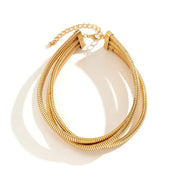 Triple Layer Stacked Chunky Choker Necklace